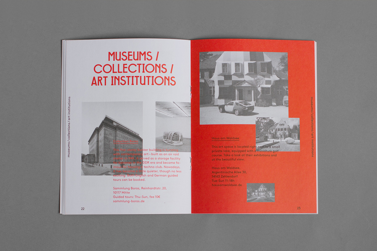 Berliner Guide museums and cultural institutions spread
